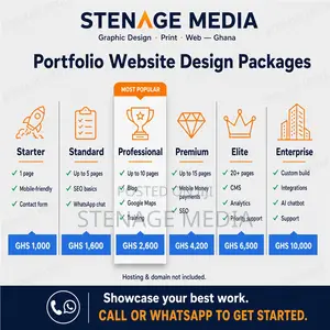 Portfolio & CV Website Design - STENAGE MEDIA