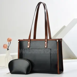 Women's 2-Piece Shoulder Tote Bag Set with Pouch