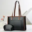 Women's 2-Piece Shoulder Tote Bag Set with Pouch - 1