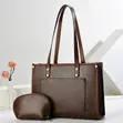 Women's 2-Piece Shoulder Tote Bag Set with Pouch - 3