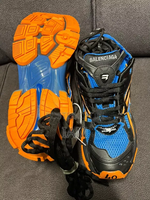 Balenciaga Runner Sneakers - Black/Orange (Size 40-41) - 1