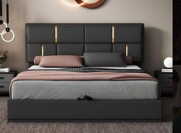 Royal Comfort Double Bed Frame with Side Cabinets - 1