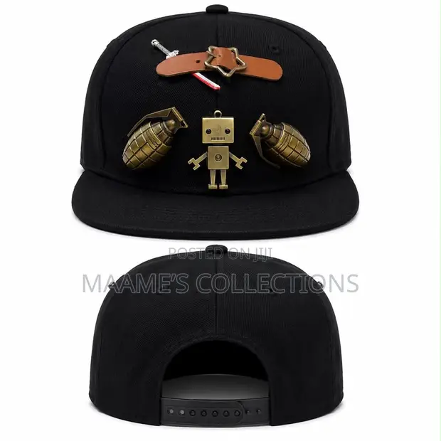 Luxury Studded Designer Snapback Cap - 1