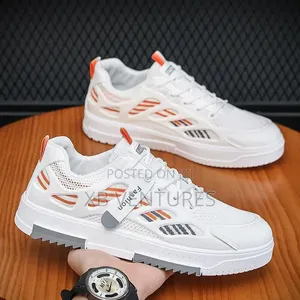 Men's Casual White Breathable Sneakers