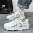 Men's Casual White Breathable Sneakers - 2