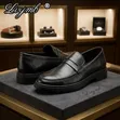Men's Formal Office Leather Shoes - Black - 2