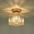 Gold Square LED Crystal Flush Mount Ceiling Light - 4