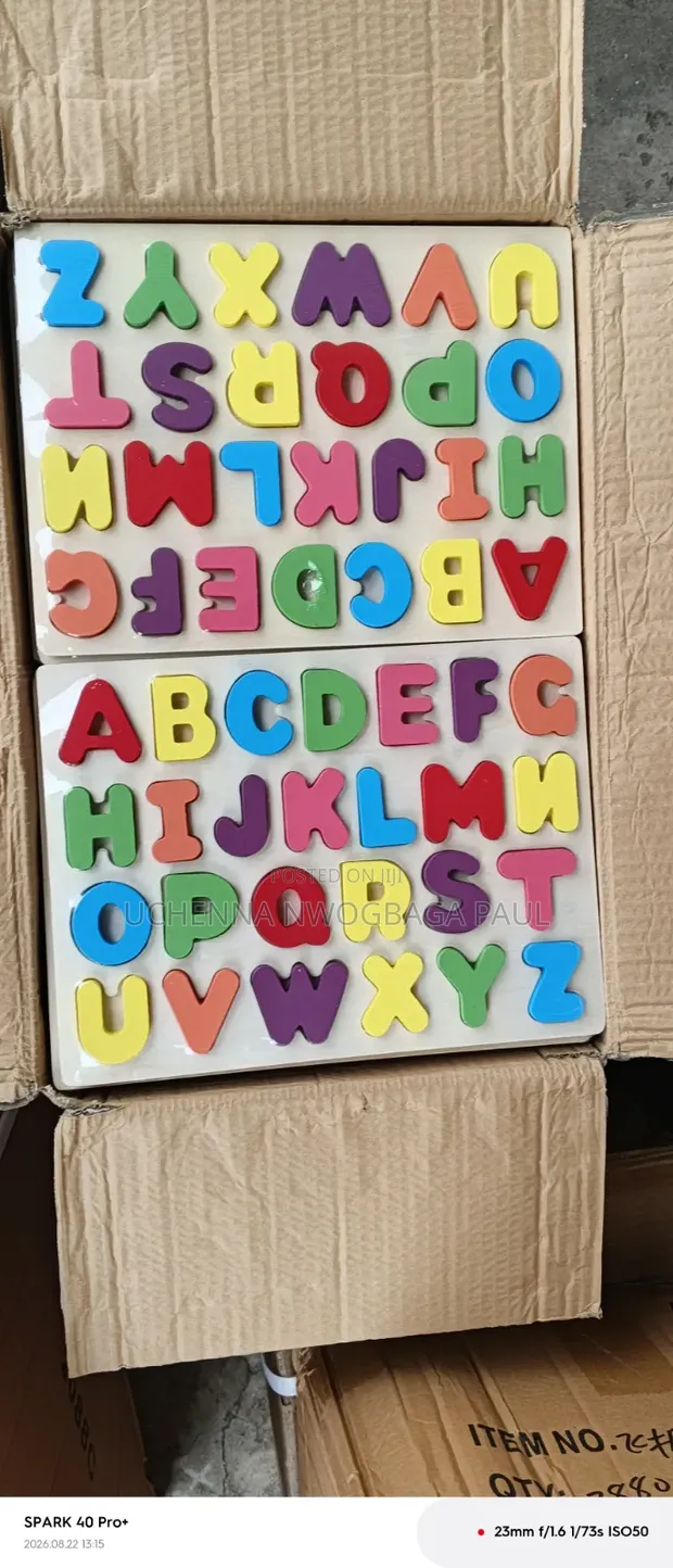 ABC Wood Alphabet Learning Blocks - 1