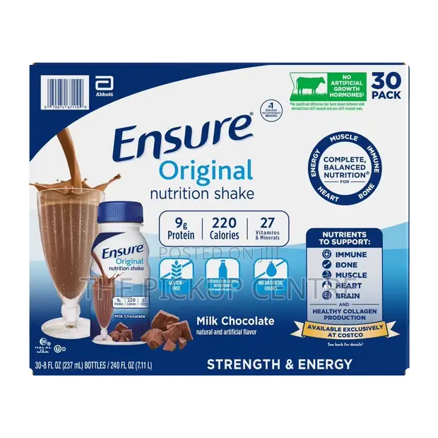 Ensure Original Nutrition Shake, Milk Chocolate, 8 Fl. Oz, 30-Pack - 1