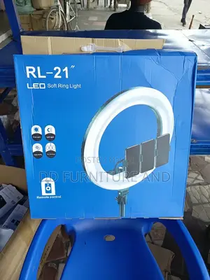 21-Inch LED Ring Light with Remote & 3 Phone Holders