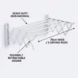 Wall-Mounted Folding Clothes Drying Rack - 2