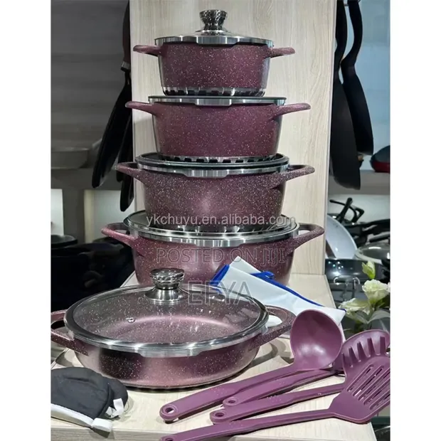 Non-Stick Granite Coated Cookware Set - 1