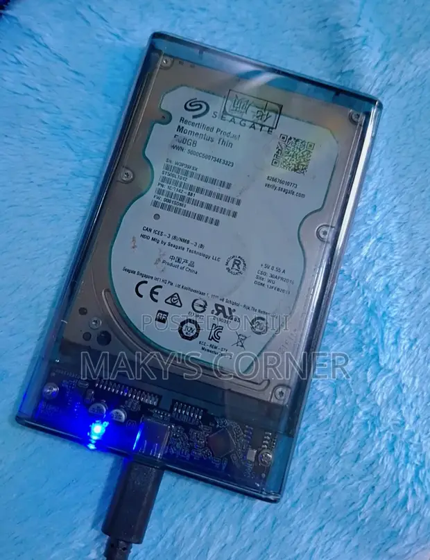 Transparent 2.5-inch Type-C 3.1 External Hard Drive Case - 1