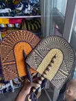 Purple and Black Bolga Handfan - 1