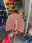 Purple and Black Bolga Handfan - 2
