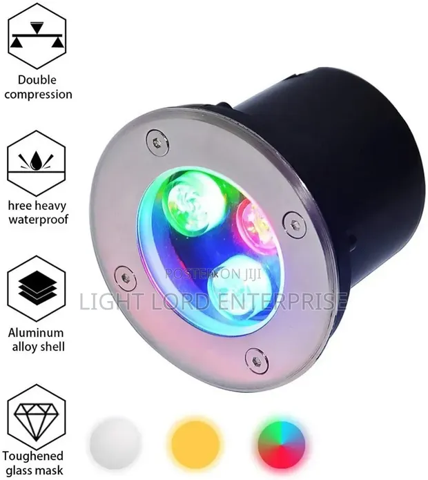 Pathway LED Buried Light - Multi-Color, Rainproof - 1