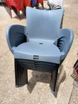 Durable Plastic Chair with Metal Legs - Royal Comfort - 2