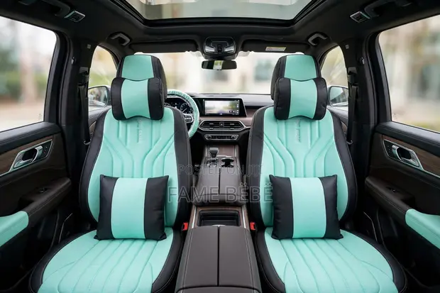 Premium Mint Leather Seat Covers - 5 Seater Set - 1