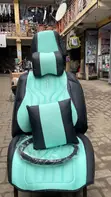 Premium Mint Leather Seat Covers - 5 Seater Set - 2