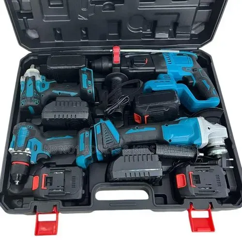 48V Cordless Power Tool Set: Drill, Hammer, Grinder, Wrench - 1