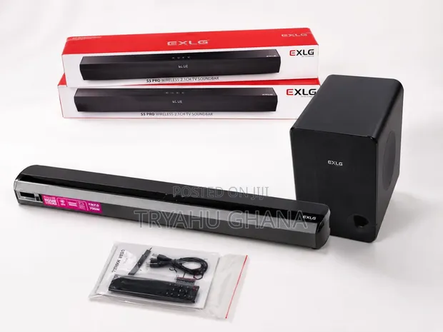 EXLG S5 Pro Soundbar with Wireless Subwoofer - Black - 1