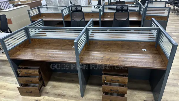 4-Person Office Workstation (45-D) - 1