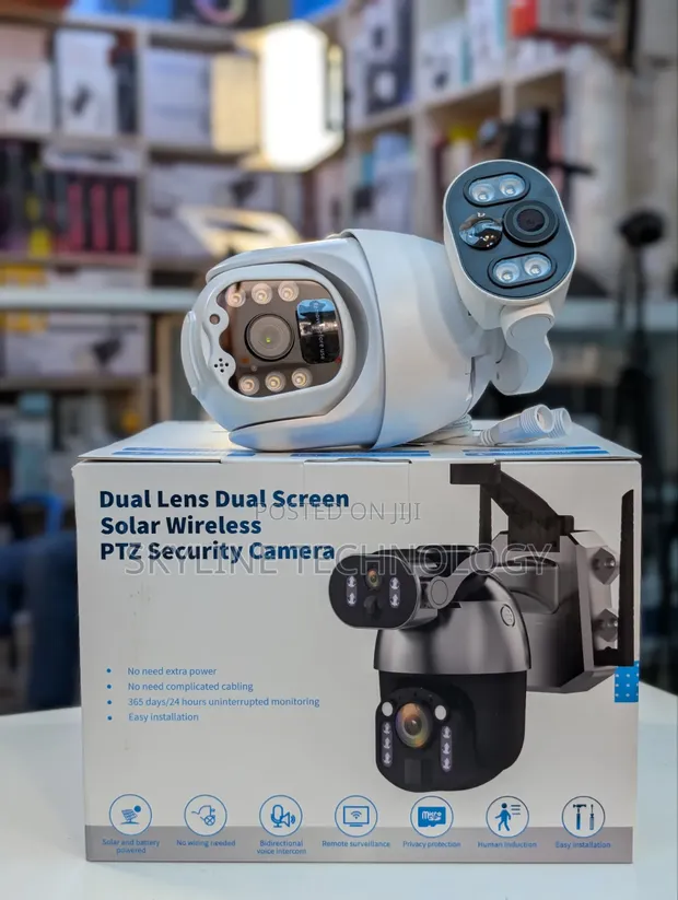 4G High Resolution Dual Lens CCTV Camera with Dual Solar Panels - 1