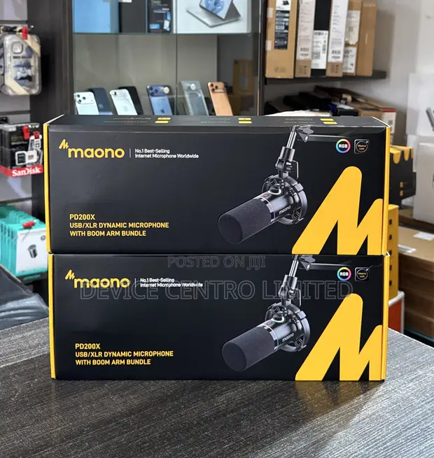 Maono PD200X USB/XLR Microphone with Boom Arm Bundle - 1