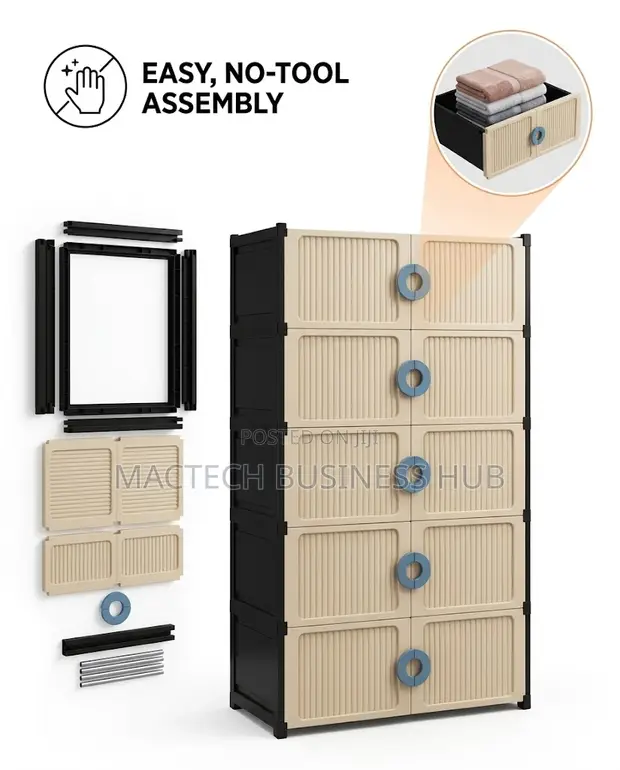 5-Tier Modern Modular Storage Cabinet - 1