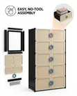 5-Tier Modern Modular Storage Cabinet - 1