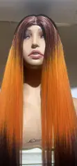 Mixed Blond Human & Synthetic Hair Wig - 2