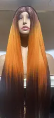 Mixed Blond Human & Synthetic Hair Wig - 3