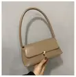 Vintage Underarm Shoulder Bag - Burgundy Faux Leather - 3