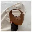 Women's Mini Curved Hobo Handbag - 5