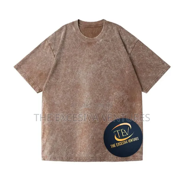 Plain Acid Wash T-Shirts - 1