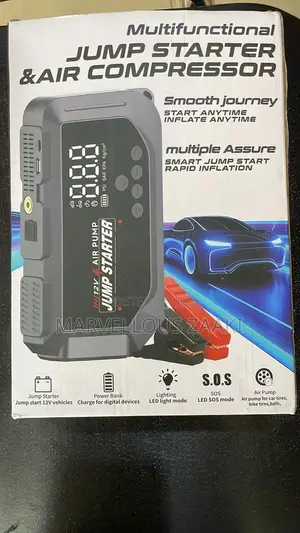 Multi-Purpose Jump Starter, Air Compressor, Power Bank