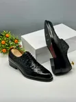 Berluti Black Leather Oxford/Derby Dress Shoes - 2