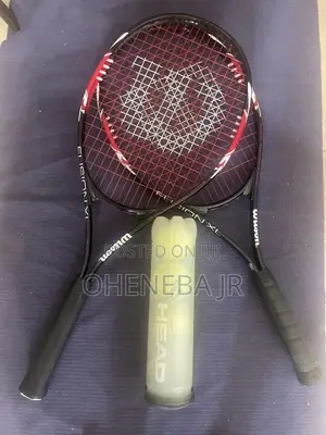 2 Adult Wilson Fusion XL Tennis Rackets & 8 New Balls