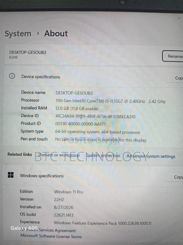 Lenovo Ideapad 3-14IIL05 Laptop - 12GB RAM, 256GB SSD, Intel Core i5 - 1