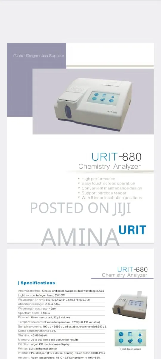Urit Semi-Automated Chemistry Analyzer - 1