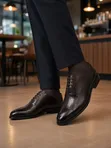 Berluti Dark Brown Leather Formal Oxford Dress Shoes - 2