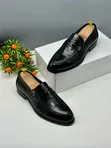 Berluti Black Crocodile-Embossed Leather Penny Loafers - 1