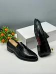 Berluti Black Crocodile-Embossed Leather Penny Loafers - 2