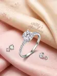 Radiant Sparkle Promise/Engagement Ring - 2