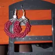 Handmade Beaded Hoop Earrings - 4