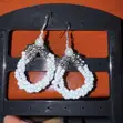 Handmade Beaded Hoop Earrings - 5