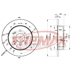 Honda MG ZR ZS Mintex MDC1601 Rear Axle Brake Disc