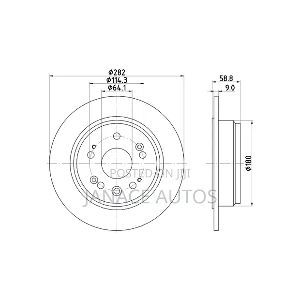 Honda CR-V Crossroad Rear Brake Disc (MDC2046) - 1