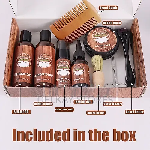 9-Piece Beard Care Kit - Complete Grooming Set - 1