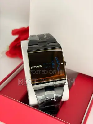 BESTWIN Square LED Digital Watch - Black